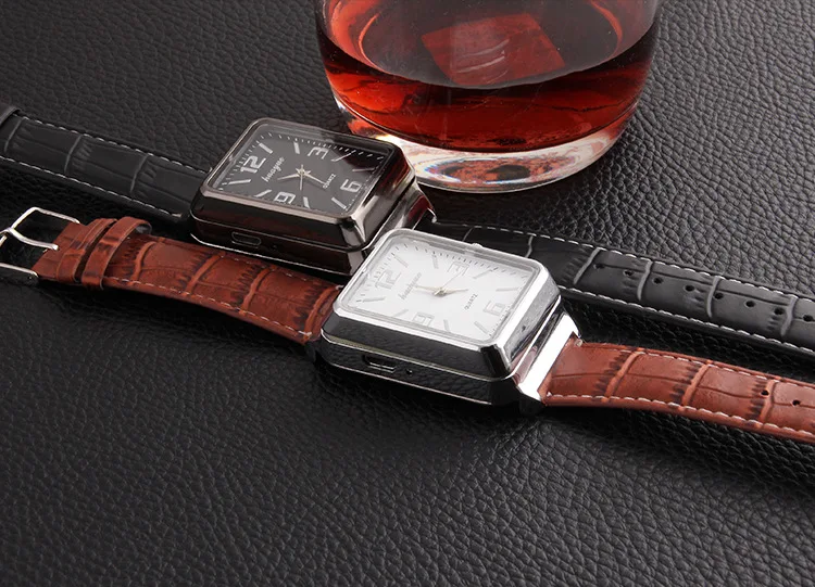 2019 USB перезаряжаемая ветрозащитная беспламенная Зажигалка часы Reloj masculino мужские