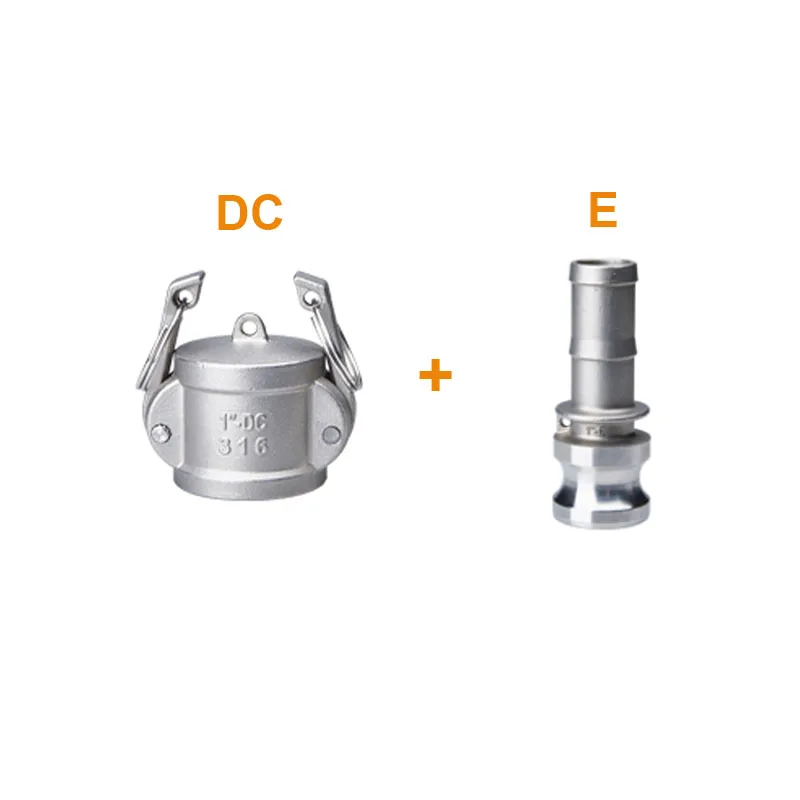 DC and E DN20 3/" Тип B/C/D+ DP/E/F Тип DC+ E/F Camlock фитинг адаптер Homebrew 304 соединитель из нержавеющей стали быстроразъемный соединитель - Цвет: DC and E