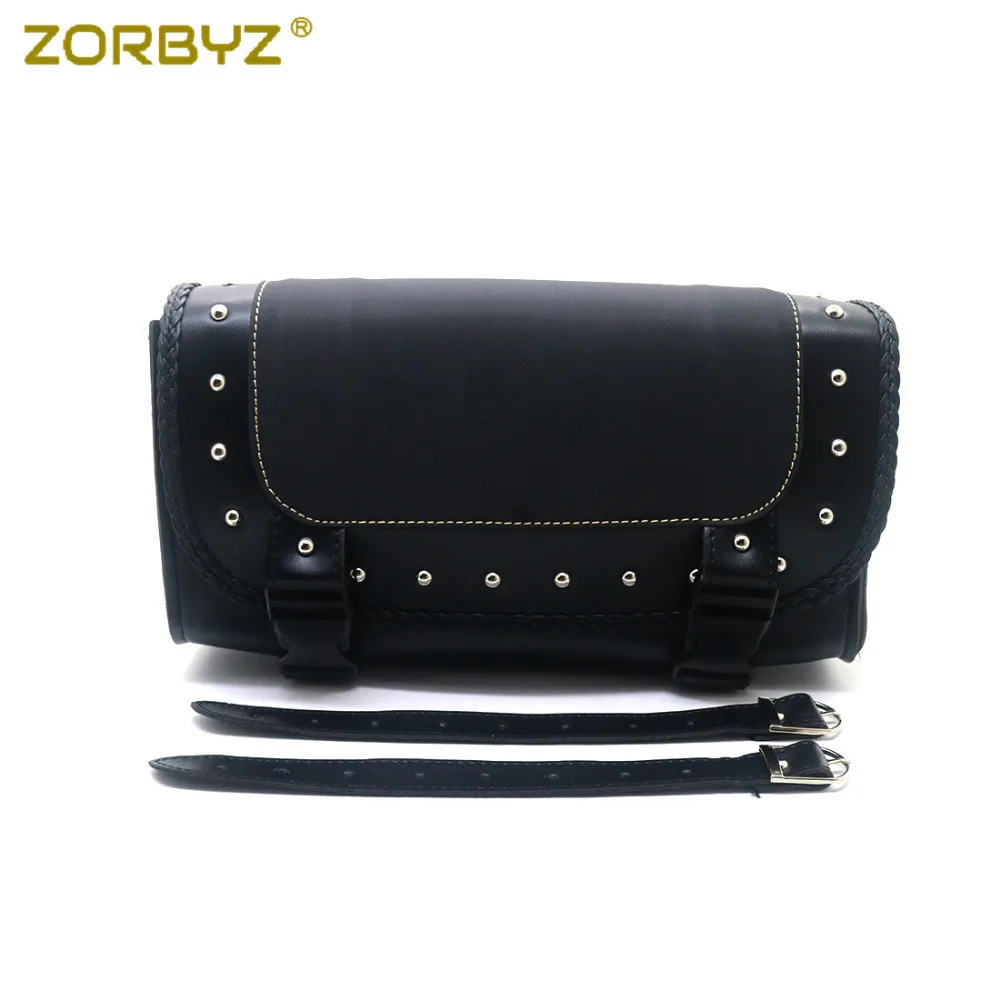 ZORBYZ мотоциклетные седельные сумки черная искусственная кожа седельная сумка