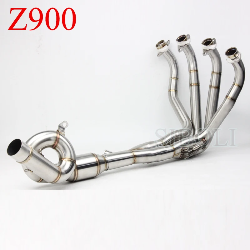 Z900 мотоциклетные выхлопные трубы из нержавеющей стали без шнуровки, полные системы, Соединительная труба без глушителя для Kawasaki Z900