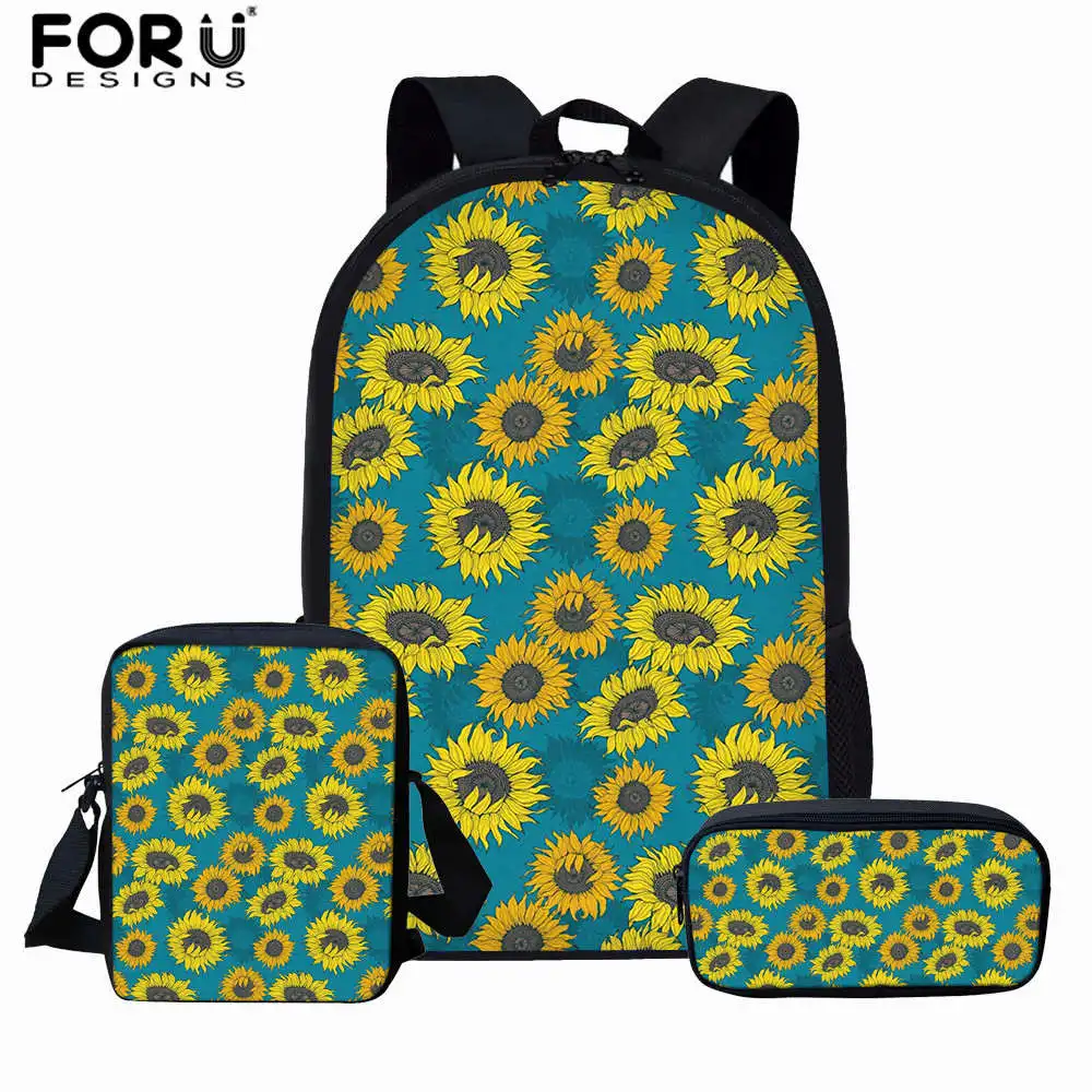 L5261CEK FORUDESIGNS/комплект школьных сумок с цветочным принтом и подсолнухом для девочек-подростков, школьный рюкзак для женщин, дорожные сумки на плечо, школьные сумки - Цвет: L5261CEK