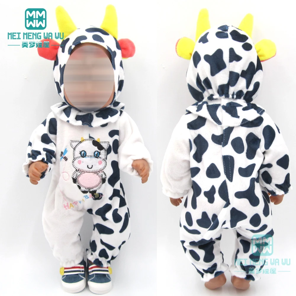 Кукольная одежда для 43 см куклы новорожденных мультяшный комбинезон +