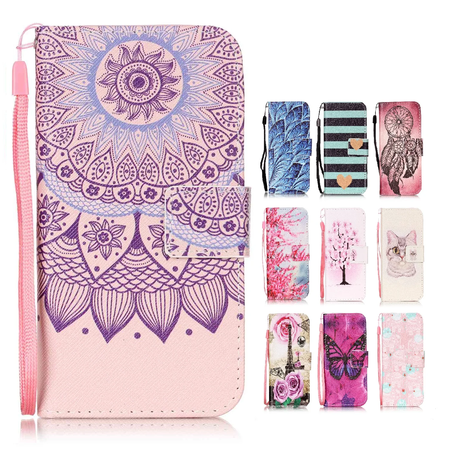 Печать кожаный чехол для Huawei Ascend P8 Lite P 8 P8lite ALE L21 L23 L04 L02 откидная крышка телефонные