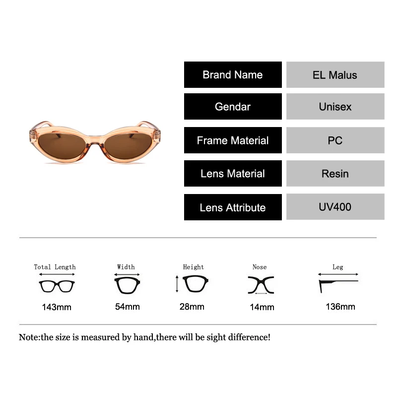 

[EL Malus]New Small Oval Frame Sunglasses Women Red Tan Lens Leopard Shades Brand Designer Sexy Ladies Sun Glasses Oculos
