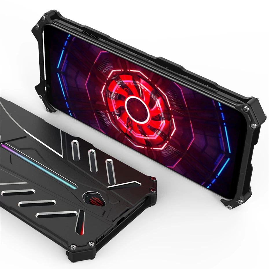 Металлический алюминиевый чехол для ZTE Nubia Red Magic 3 DIABLO ROJO роскошный сверхпрочный