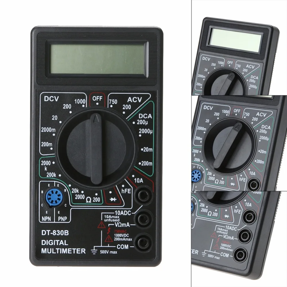 DT-830B мультиметр цифровые профессиональные ЖК-дисплей тестер 750/1000V Вольт Омметр AC DC Напряжение амперметр