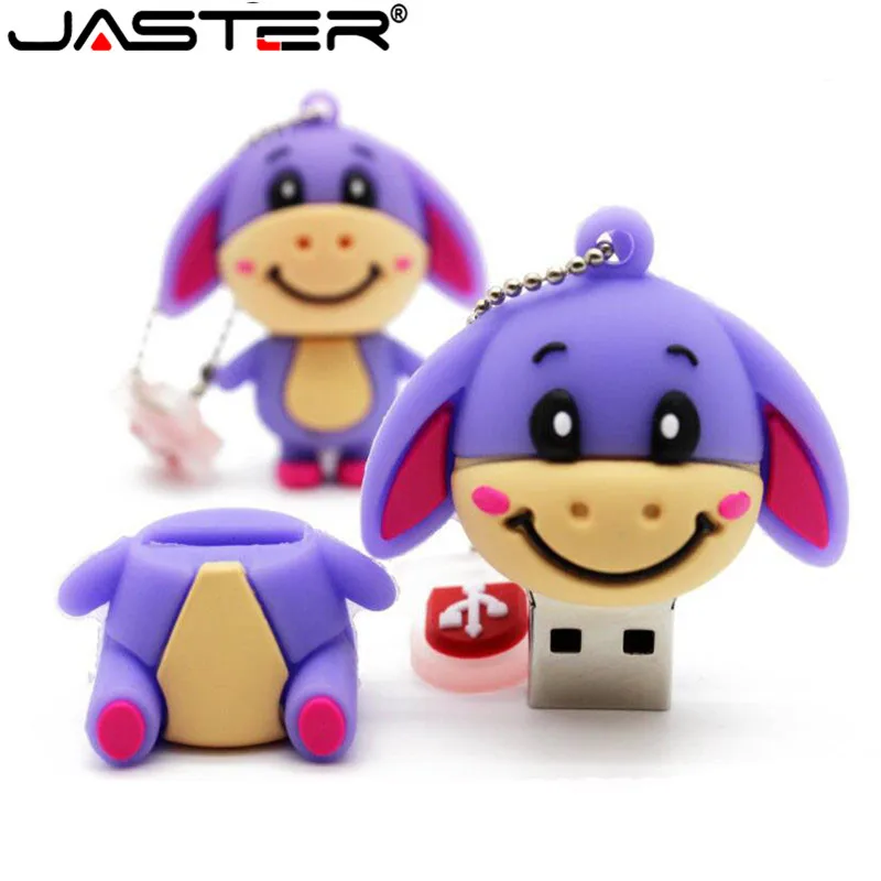 JASTER мультфильм животных Тигр Флешка 4 ГБ 8 ГБ 16 ГБ 32 ГБ USB карта памяти, Флеш накопитель мультфильм милый поросенок USB флэш-накопитель