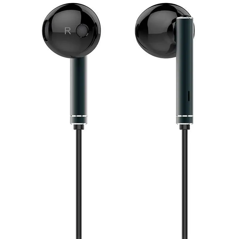 black Huawei AM116 металлические наушники-вкладыши с микрофоном и регулятором громкости, наушники для huawei P9 P10 plus, наушники fone de ouvido ecouteur - Цвет: black