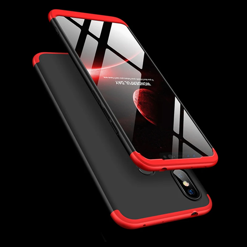 For Xiaomi Redmi Note 7 6 5 Pro 6A Mi A2 Lite Case 360 Full Protection Shockproof Phone 3in1 Cover |