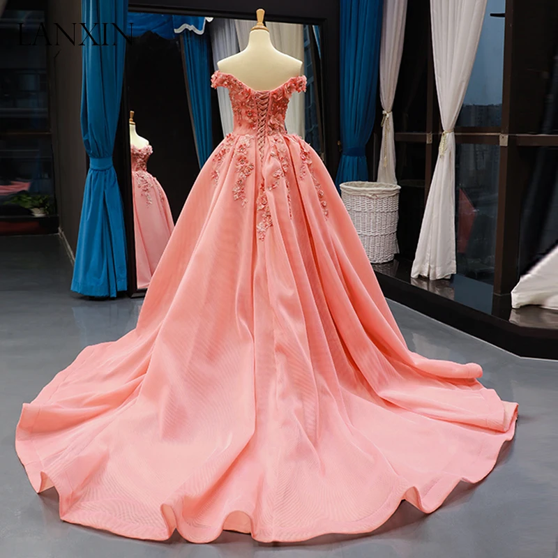 Новое поступление синие вечерние платья Robe de Soiree с открытыми плечами милое 3D