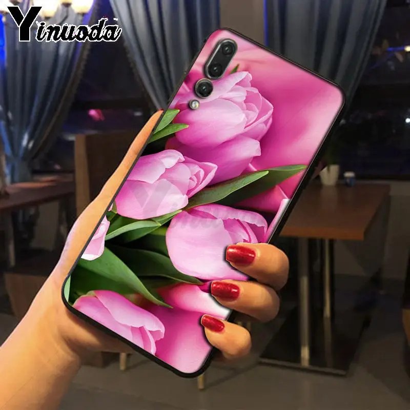 Yinuoda тюльпан красивые цветы клиент высокое качество чехол для телефона huawei p20 pro
