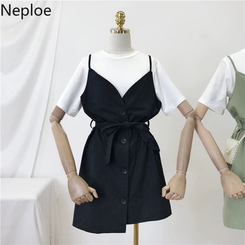 Neploe женский костюм из двух предметов однотонные футболки с коротким рукавом и
