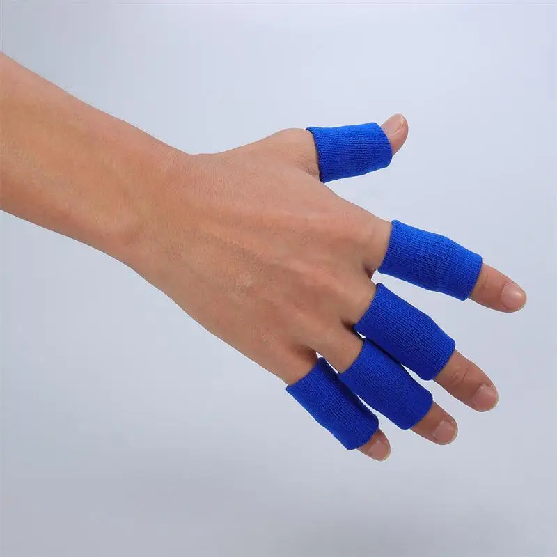 10 шт. пальца волейбола Sweatband эластичные защита для рукав артрит Поддержка