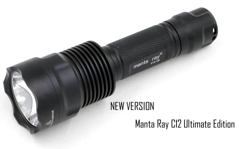 Manta Ray C12-UE черный светодиодный фонарик, CREE XHP50.2 3 в светодиодный, светильник SST-20-W светодиодный или CREE XP-L HI V3 светодиодный внутри, медь DTP