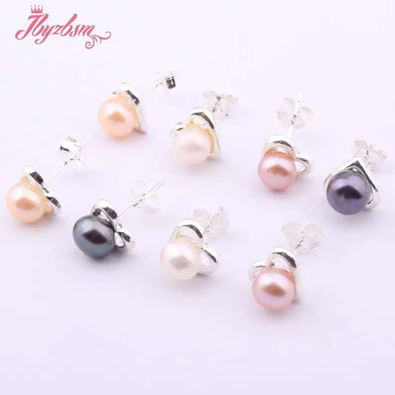 6 мм круглый натуральный пресноводный жемчуг драгоценный камень бусины для леди