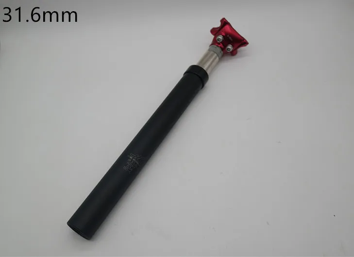 31.6mm black-red ZOOM велосипедный Подседельный штырь 27,2/31,6X350 мм гидравлический пружинный Подседельный штырь алюминиевая подвеска - Цвет: 31.6mm black-red
