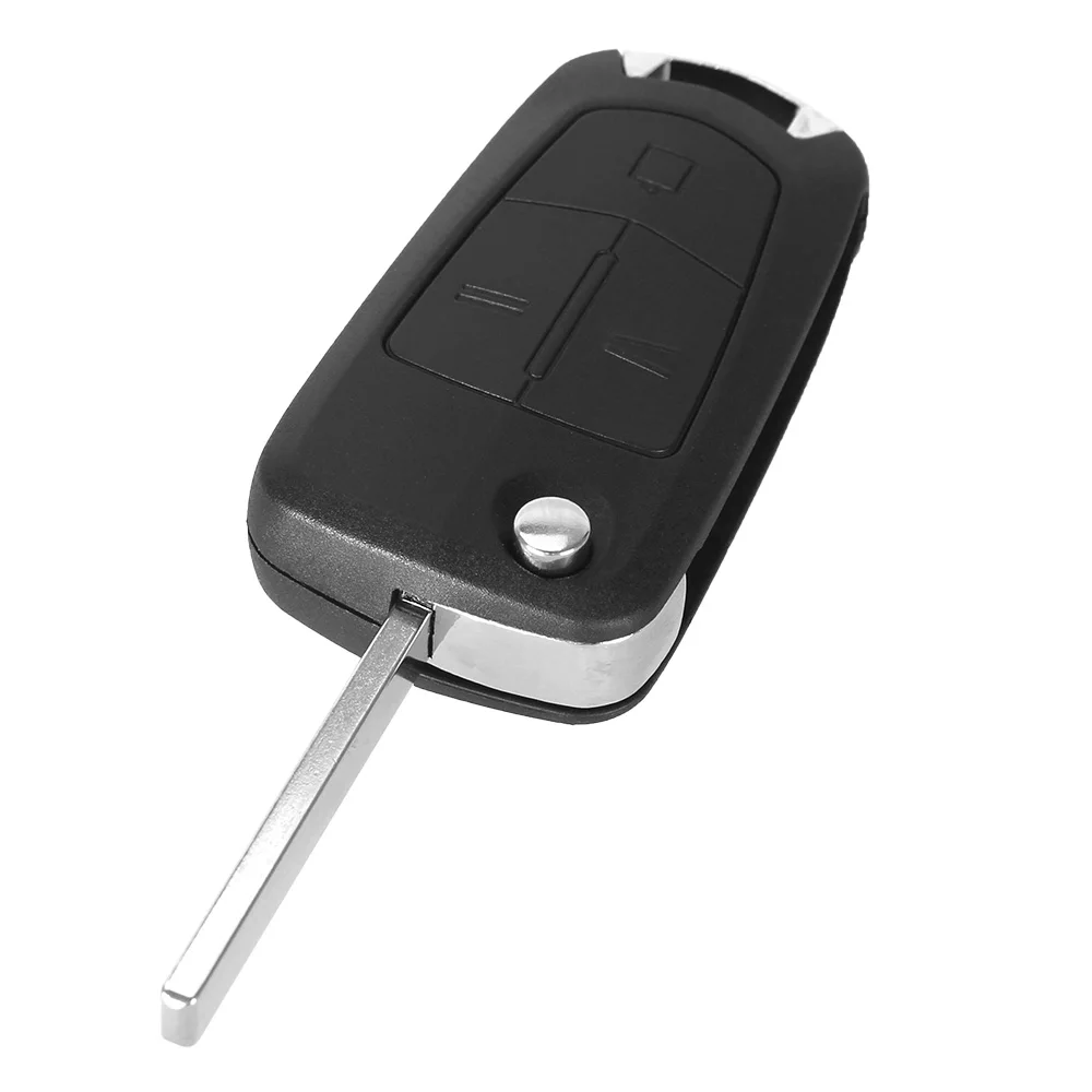 3 BUTTONS KEYYOU, 2 кнопки, откидной пульт дистанционного управления, Складной автомобильный брелок, чехол, оболочка, Стильный чехол для Vauxhall Opel Corsa Astra Vectra Signum - Количество кнопок: 3 BUTTONS