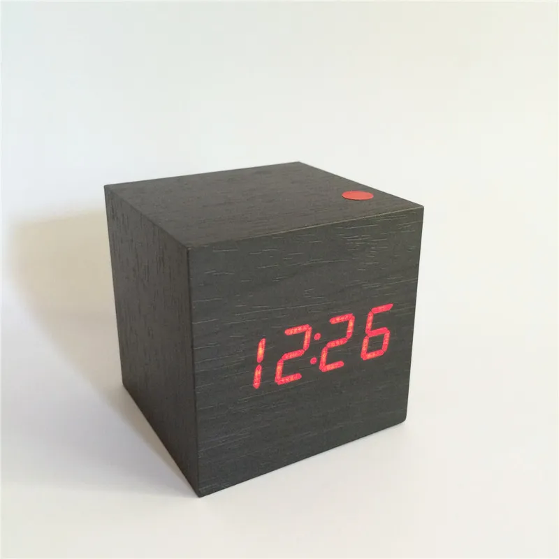 Хит 2019! Мини звук управления Деревянный Будильник часы светодиодный дисплей с