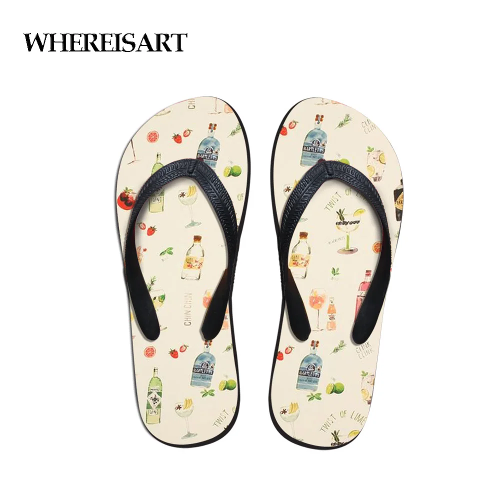 Симпатичные дизайнерские пляжные шлепанцы с бутылочкой для очков женские Модные