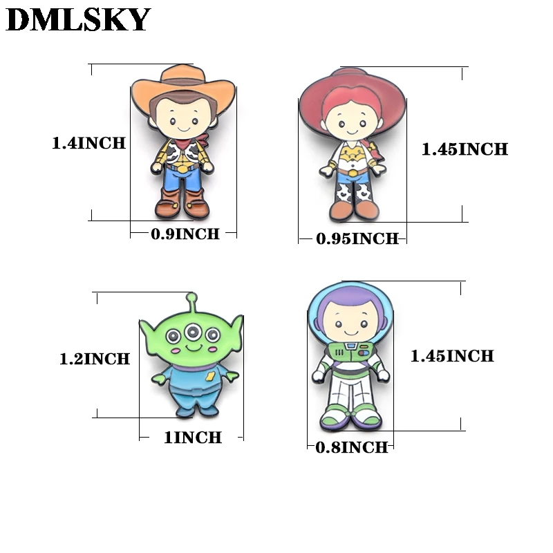 DMLSKY мультфильм эмаль булавки и броши нагрудные булавки рюкзак сумки значок украшения одежды подарки M3597