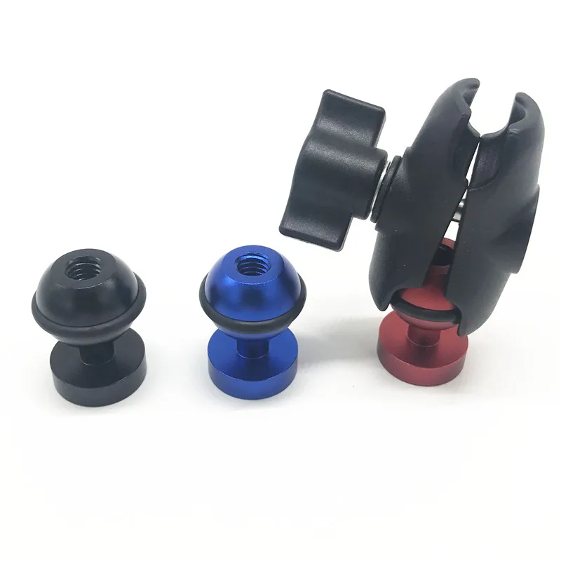 1 inch diving light ball Head with 1/4 to 3/8 female digital camera stud hole for gopro camcoders dslr underwater photography |