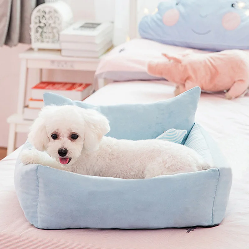 Складная зимняя теплая кровать для кошек и щенков домашних питомцев Конура