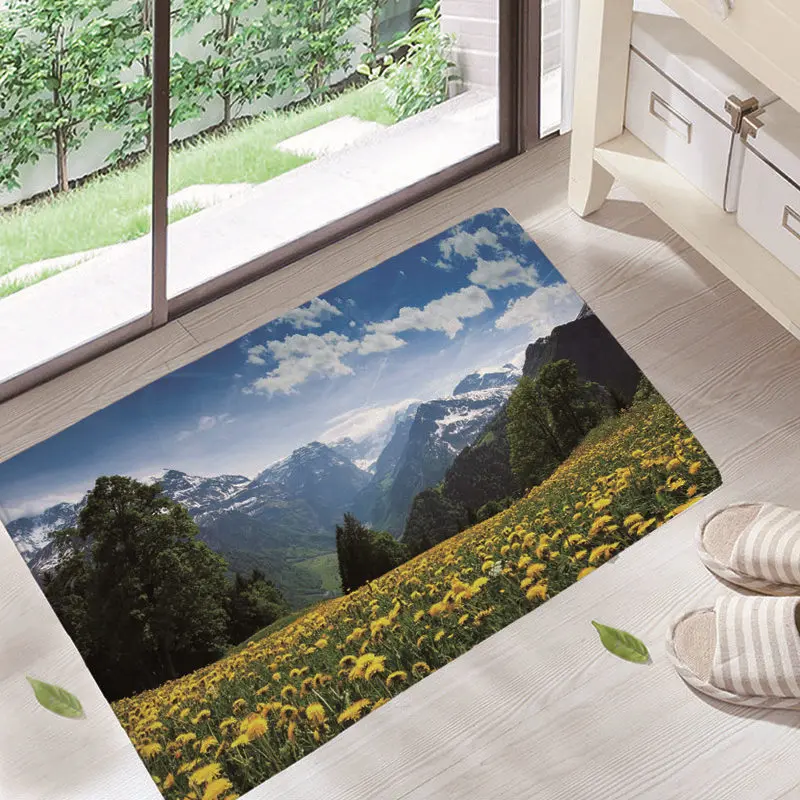 Добро пожаловать напольный матсаестетический пейзаж напечатанный ванная