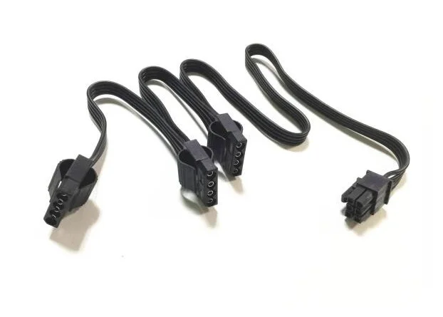 Отправка DHL EMS 6 pin PCI E в 3 IDE Molex 4Pin модульный блок питания адаптер кабель для Corsair PSU