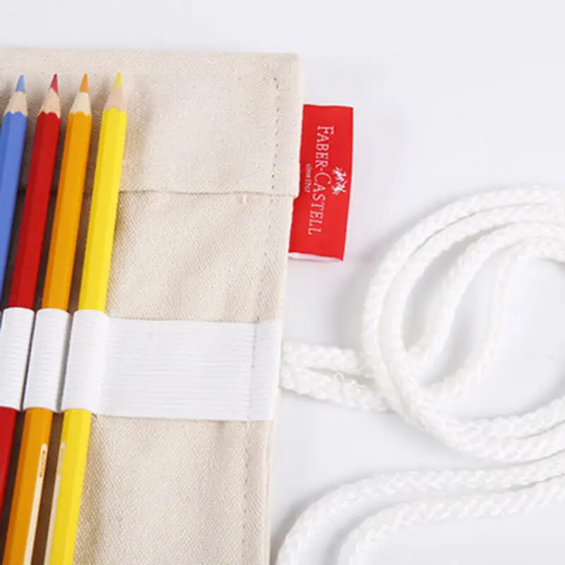 Faber Castell Цветные карандаши Roll up Чехол 50/64/76 отверстия пенал сумка Пенал макияж Косметические пенал для карандашей товары для рукоделия