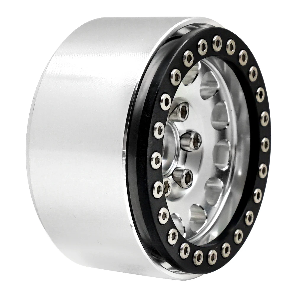 1 шт. 1,9 Beadlock колеса красный и черный и серебристый для 1/10 RC Гусеничный осевой Traxxas TRX4 SCX10 SCX10 II 90046