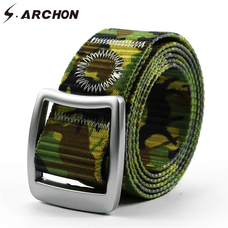 S. ARCHON повседневные камуфляжные тактические поясные ремни для мужчин