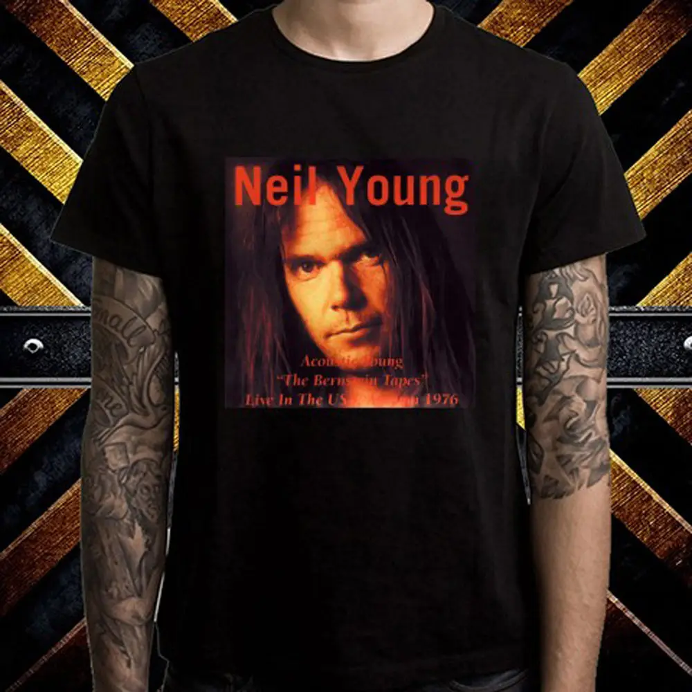 Neil Young в Бернштейн ленты музыки для мужчин комплект из черной кофты с длинным