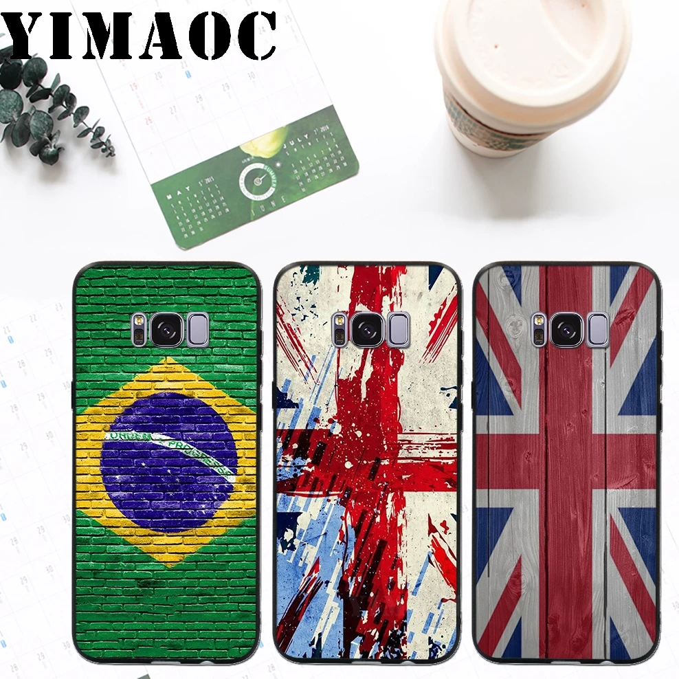 YIMAOC London Brazil Canada Flag Soft Silicone Case for Samsung Galaxy S9 S8 A6 Plus 2018 S7 S6 Edge A5 A3 2017 2016 Note 8 9 |