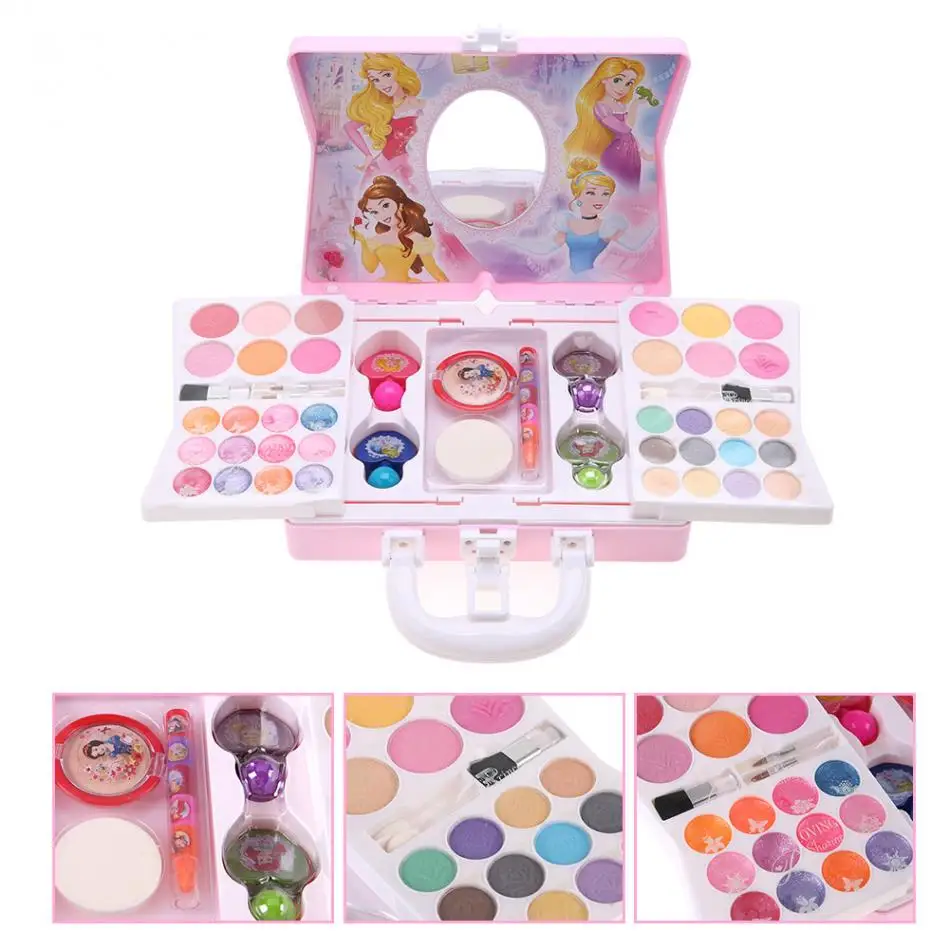 Disney Princess Cosmetics Play Набор для девочек детский набор для макияжа нетоксичный набор из помад с мини-футляром косметические игрушки