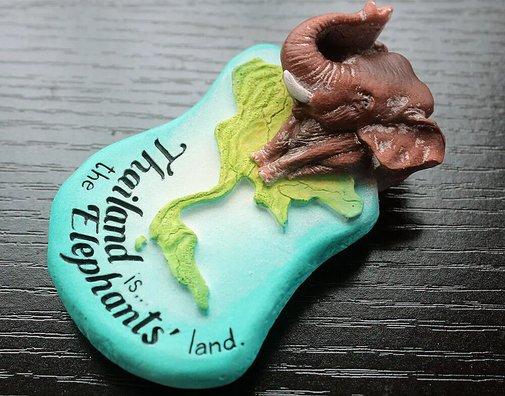 В слонов земли Таиланд туристические поездки сувенир 3D каучуковый холодильник