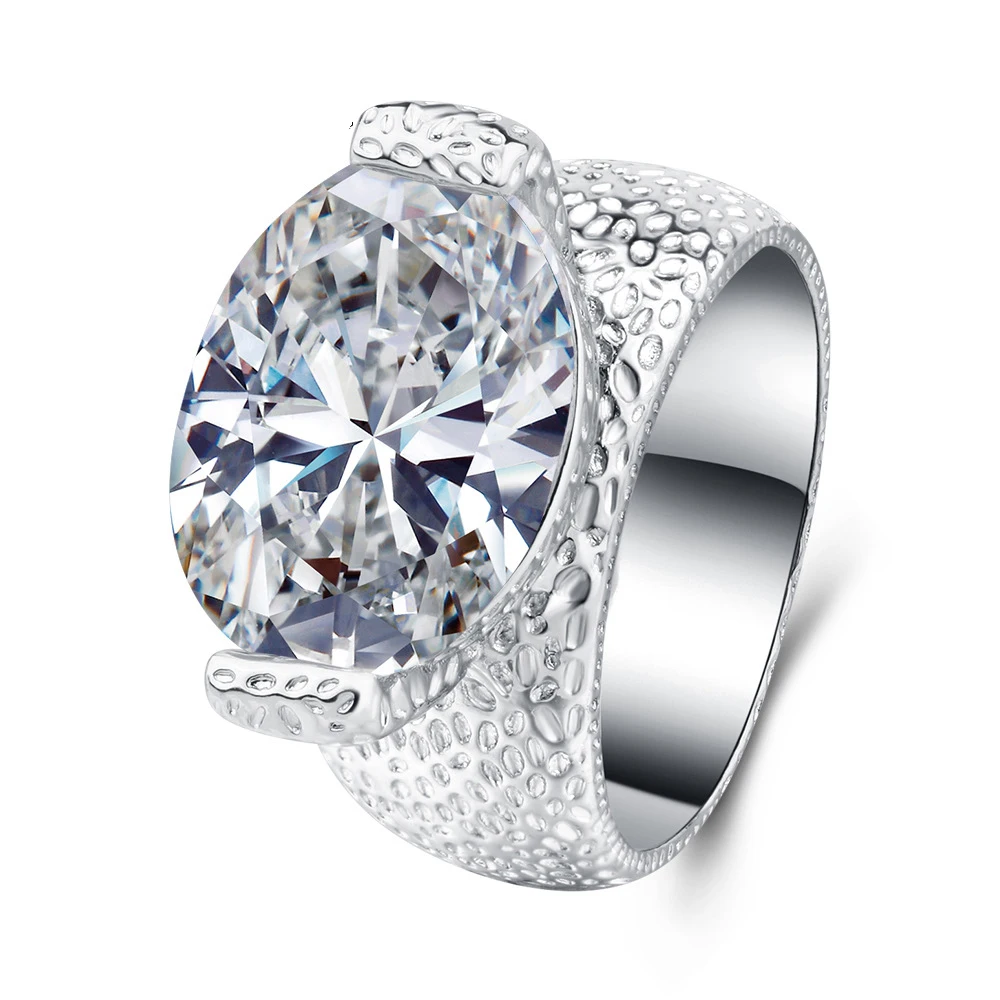 Оригинальный твердый 925 Серебряные Цвет набор колец AAAAA 5ct CZ обручальные кольца с