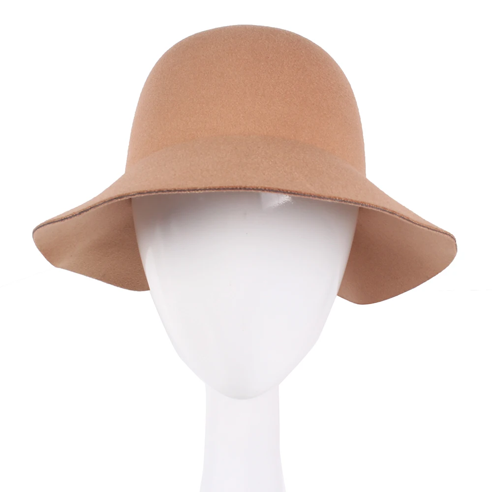 Панама женская однотонная теплая с круглым верхом и бантом | Аксессуары для