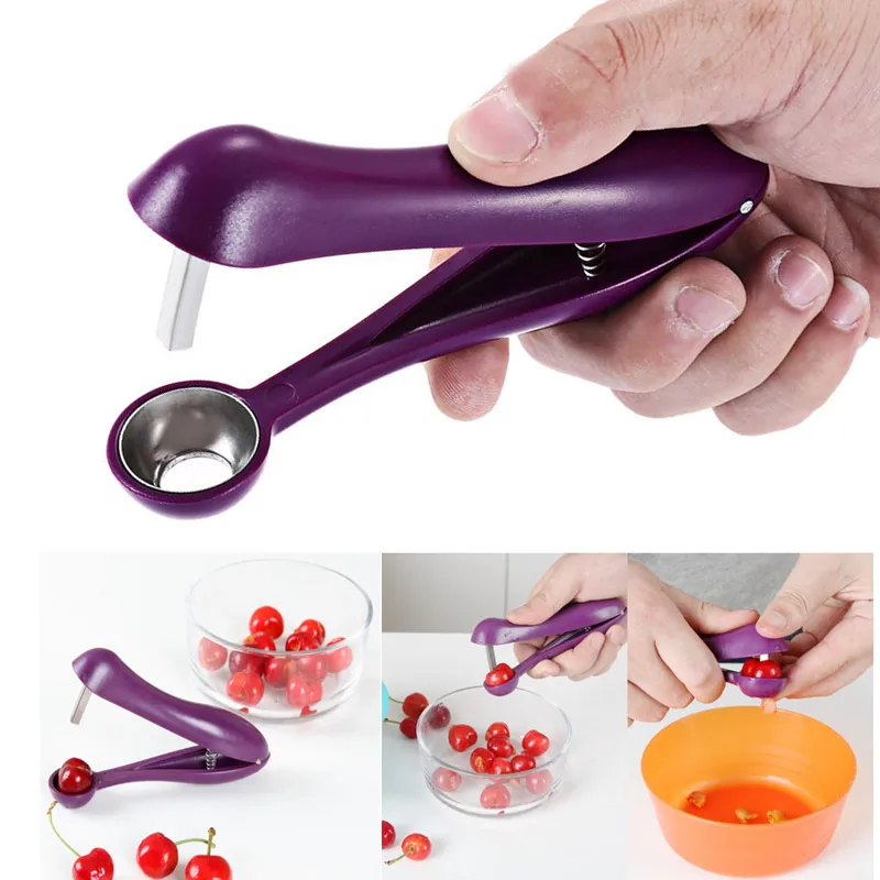 1 шт. пластиковое устройство для удаления рукоятки вишневого яблока удобные