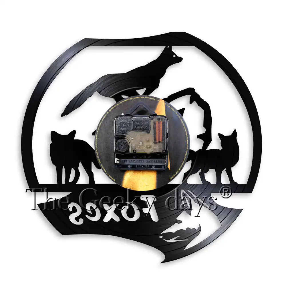 Настенные часы с изображением лисы для всей семьи современные дизайнерские