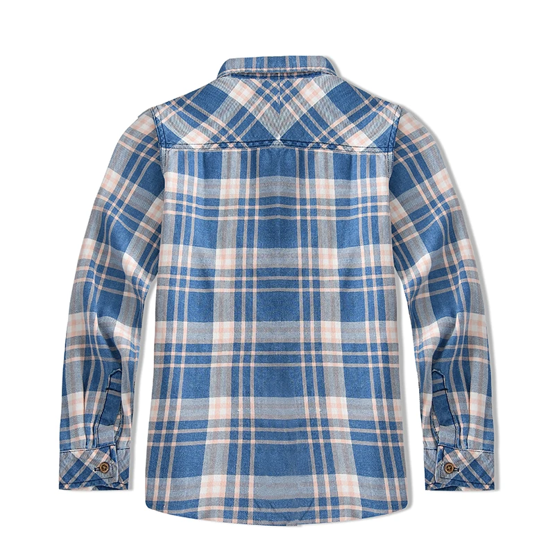 Детские джинсовые рубашки для мальчиков в европейском и американском стиле
