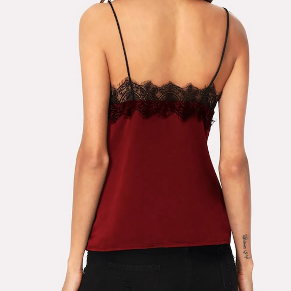 Майка женская кружевная с ресничками сексуальная однотонная шелковая майка