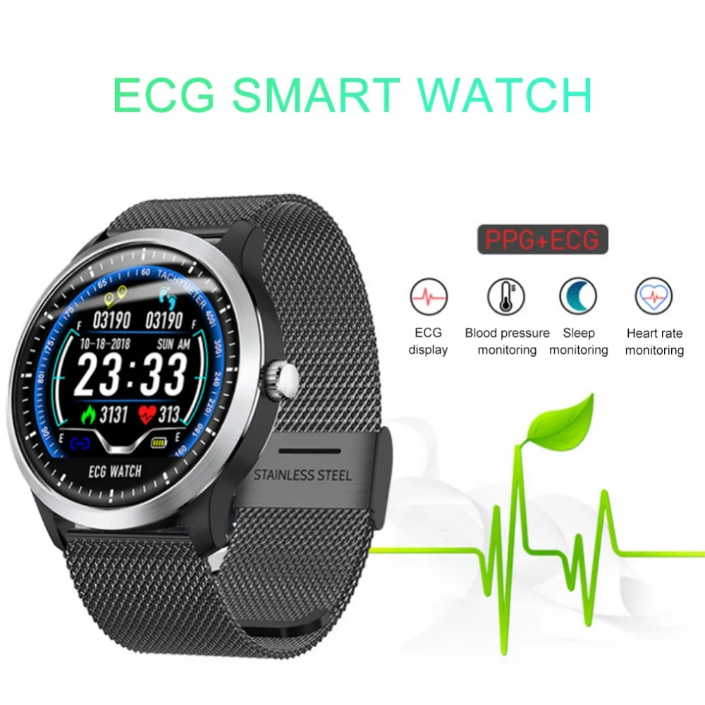 ЭКГ+ PPG Смарт-часы для мужчин и женщин спортивные Смарт-часы HRV отчет пульса монитор артериального давления IP67 водонепроницаемый смарт-браслет