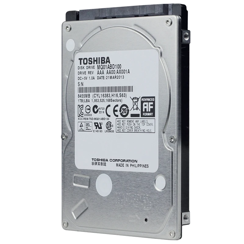 Жесткий Диск TOSHIBA для ноутбука 1 ТБ 1000 ГБ HDD HD 2 5 дюйма 5400 об/мин 8 м SATA2 оригинальный