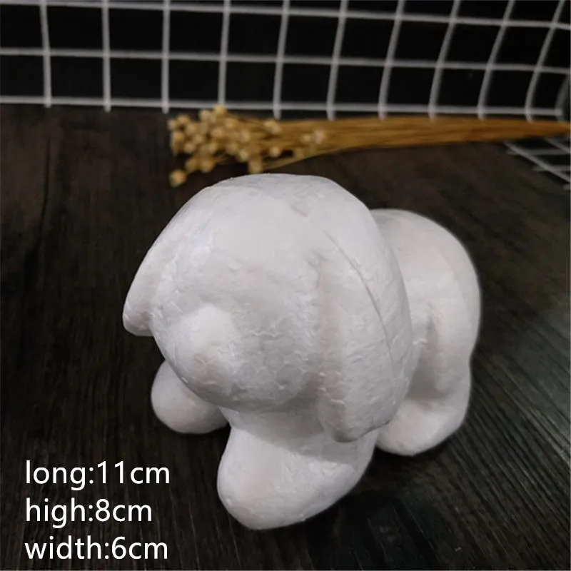 Walking the dog 8cm 1 шт 190 мм моделирование полистирола пенопласт медведь белый ремесло шары для DIY рождественской вечеринки украшения поставки подарки - Цвет: Walking the dog 8cm