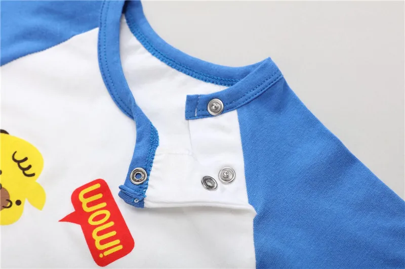 2019 детские летние хлопковые комбинезоны для младенцев реглан короткий рукав