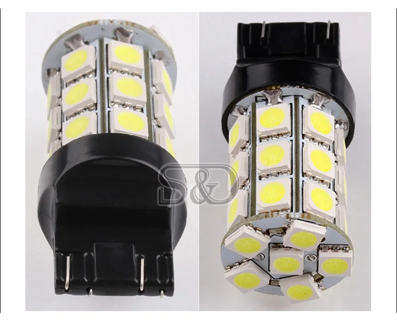2 шт. T20 7443 W21/5 Вт светодиодный 27 SMD 5050 автомобильный тормоз обратный стояночный
