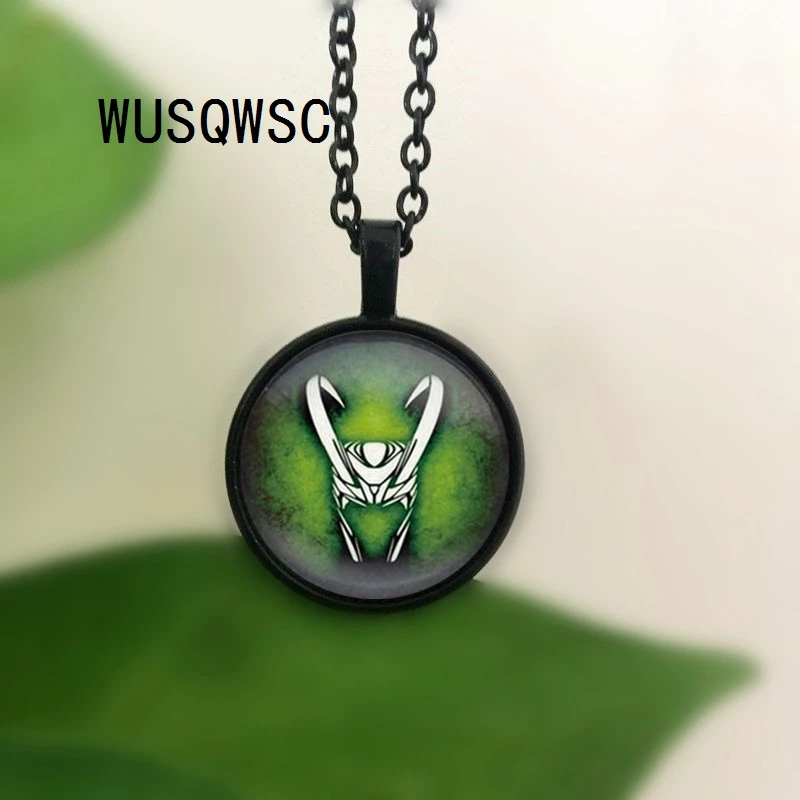 WUSQWSC Loki god of mischief Подвеска стеклянная подвеска Очаровательное ожерелье винтажное