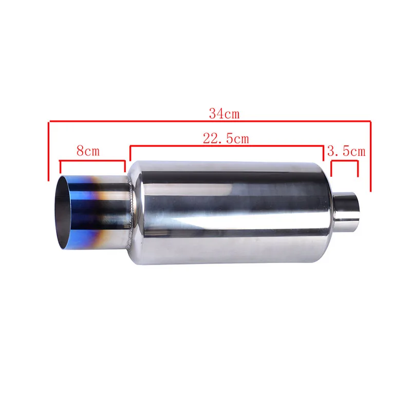 ESPEEDER универсальный глушитель полированная нержавеющая сталь W/Сожженный