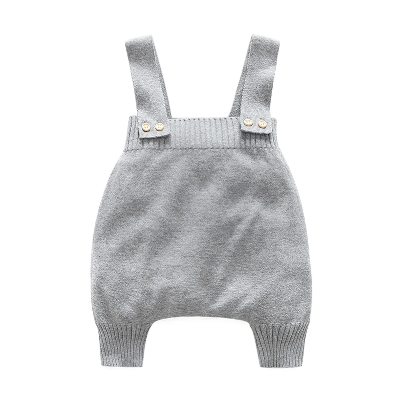 Детский хлопковый комбинезон с подтяжками весенний трикотажный для маленьких