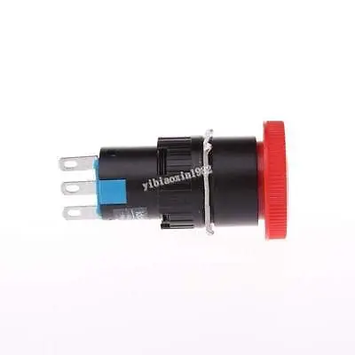 

AC 250V 5A 3 Pin 1NO 1NC Mushroom Emergency Stop Push Button Switch